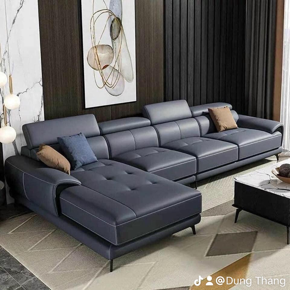 Bộ sofa chất liệu khung gỗ sồi da Hàn quốc